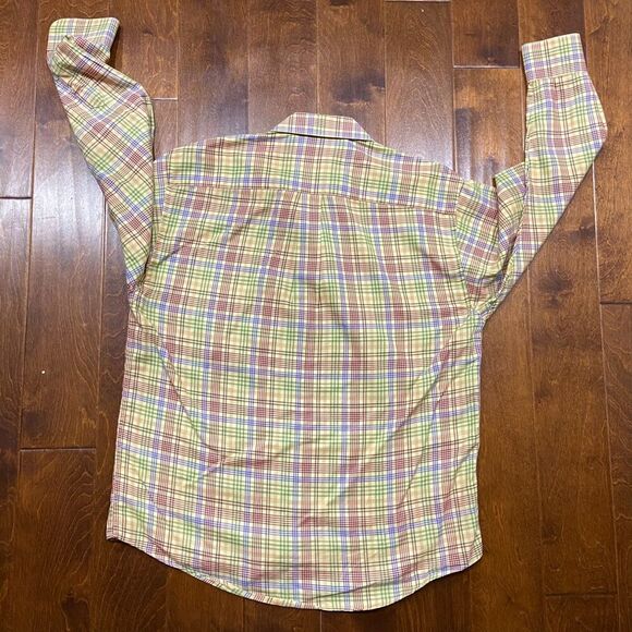 Burberry London Regular Fit Casual Plaid Multicolor Button Front Shirt Size L - Picture 5 of 8